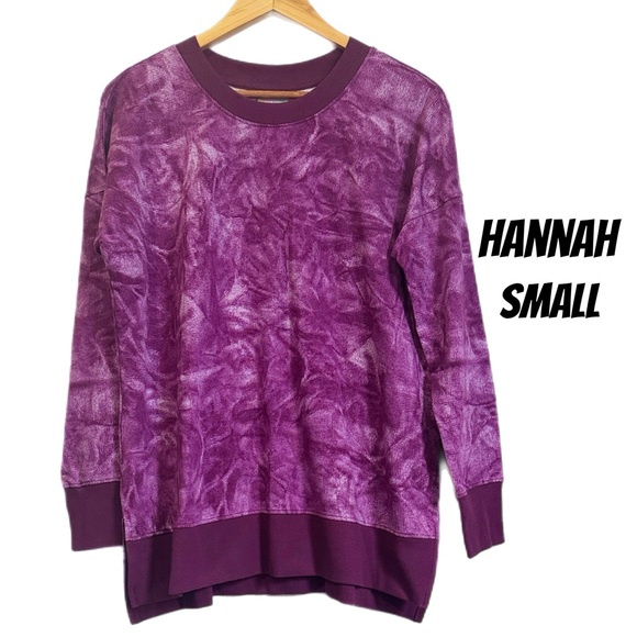 LuLaRoe Sweaters - NWT Small Crewneck sweater, purple tie dye, LuLaRoe Hannah